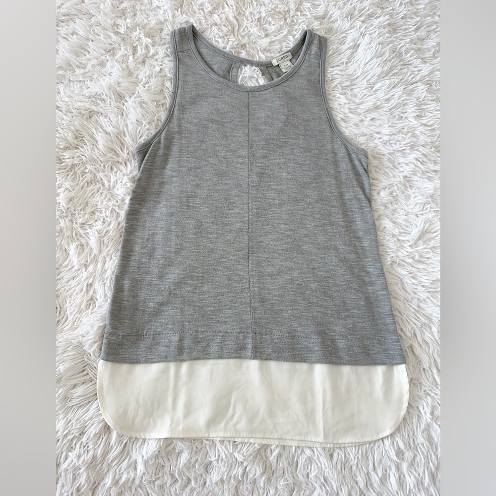 J. Crew Gray and White Sleeveless Tank Top - Picture 5 of 6